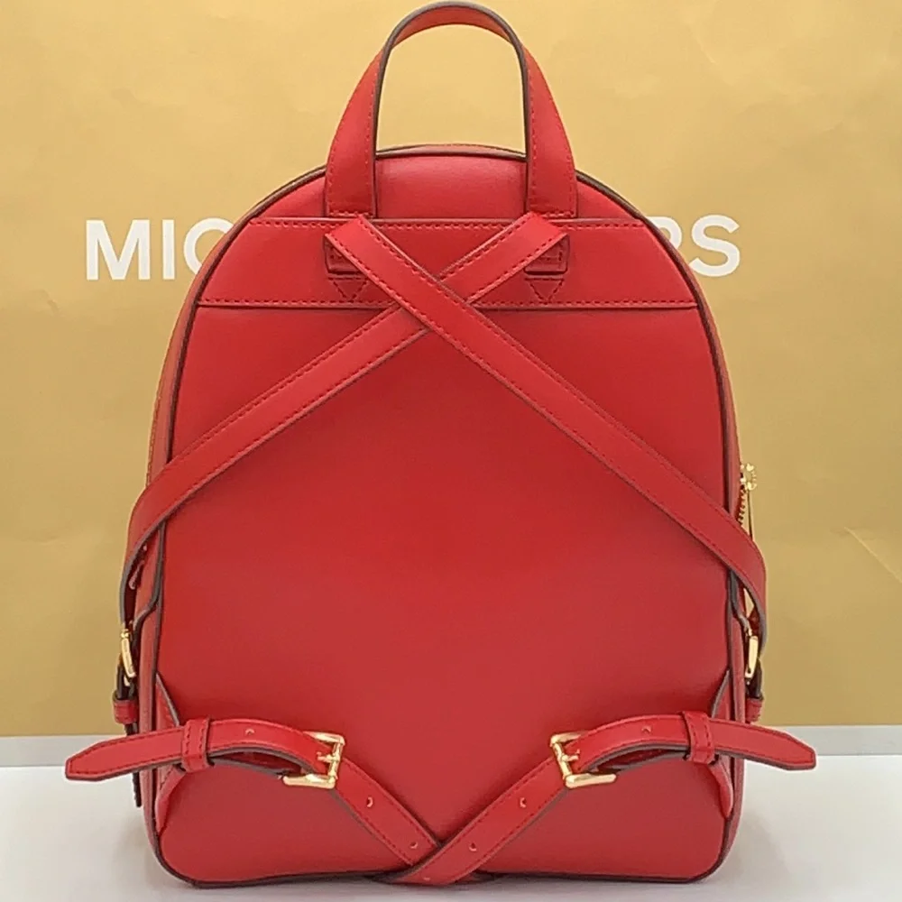 MICHAEL KORS JAYCEE MEDIUM ZIP POCKET BACKPACK COLOR: Bright Red NWT